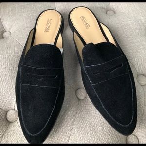 Michael Kors suede open back loafers